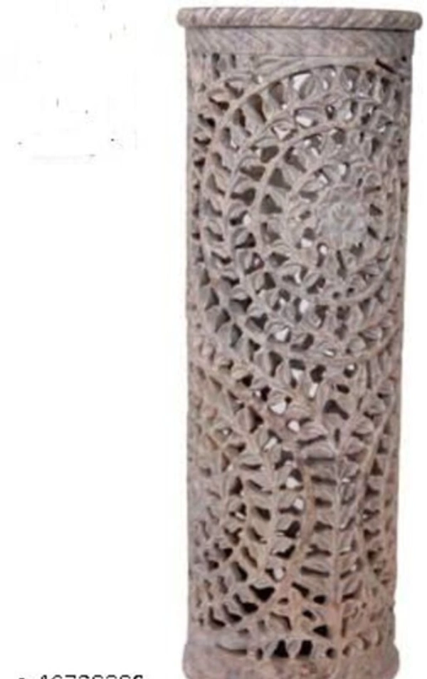 Stoneware Vase (9 inch, Brown) - Free Size, Brown, Stoneware, , Pack of1